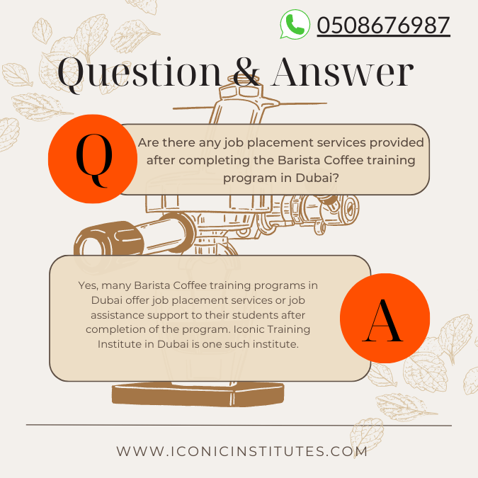 Job placement services in Dubai for Barista - Iconic Training Institute