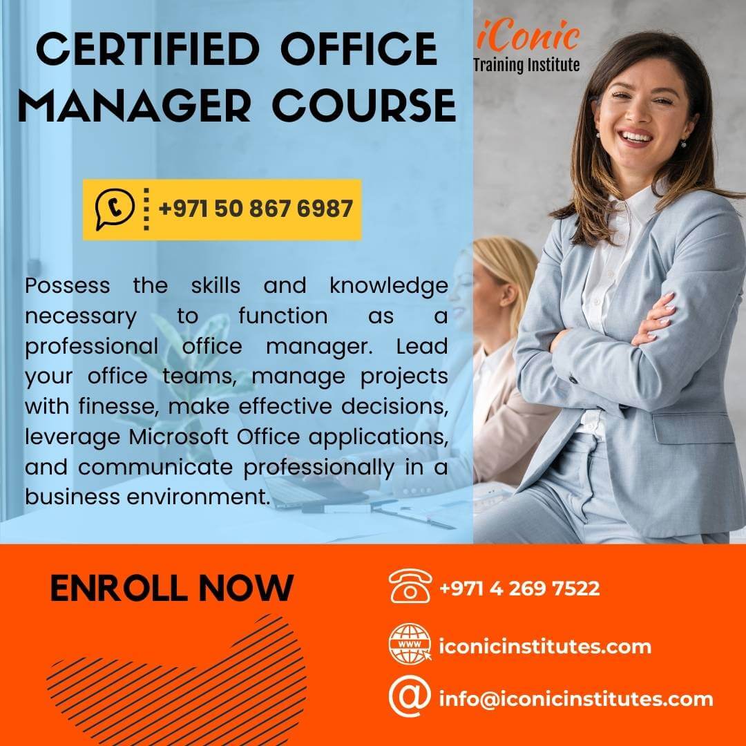 Certified Office Manager Course Iconic Training Institute Dubai