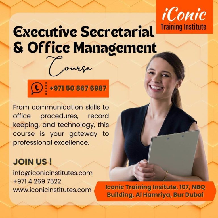Executive Secretarial And Office Management Iconic Training Institute Dubai